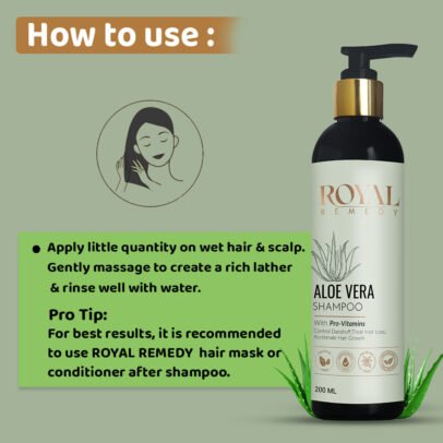 How to use Royal Remedy Aloe Vera Shampoo