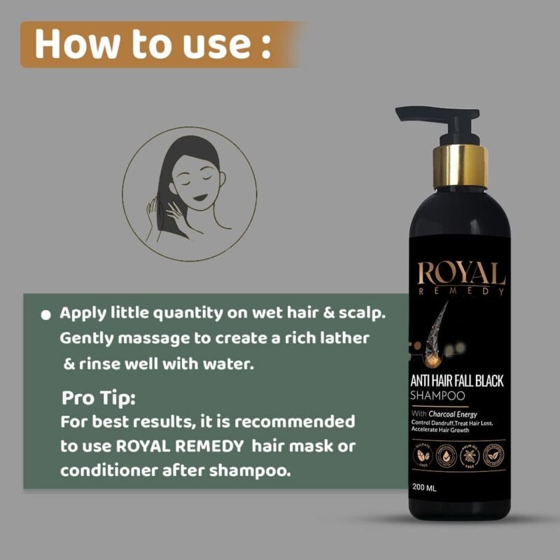 How to use Royal Remedy Anti Hair Fall Black