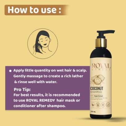 How to use Royal Remedy Coconut Shampoo